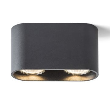 MANTOVA II mennyezeti lámpa matt fekete  230V LED GU10 2x7W
