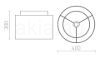 DOUBLE 40/30 lámpabúra  Chintz világosszürke/fehér PVC  max. 23W