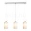 LIZ III 60 függő lámpa  opál üveg/matt nikkel 230V LED E27 3x15W