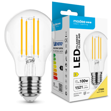 Modee LED Izzó Filament A60 11,2W E27 320° 2700K (1521 lumen) ERP