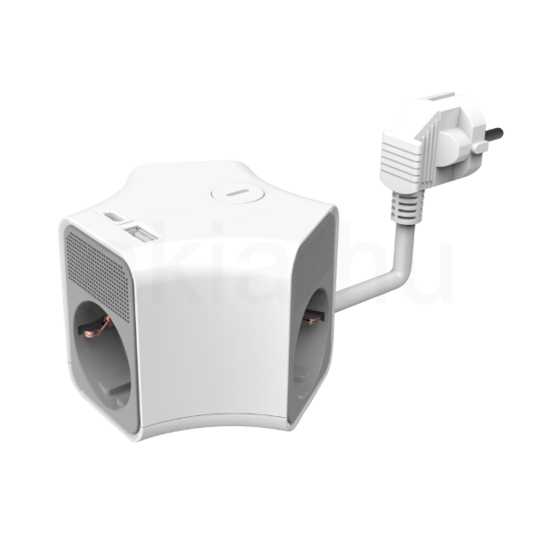Technik Professional WG Elosztó Kocka 3 utas 1,4m kábel + USB-A + USB-C 16A
