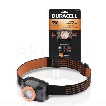 Duracell Fejlámpa DH350SE Fókuszálható (+3AAA) IPX4 (350 lumen) B1